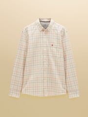 Joules White Checked Classic Fit Cotton Oxford Shirt - Image 12 of 12