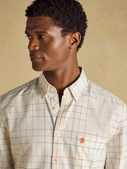 Joules White Checked Classic Fit Cotton Oxford Shirt - Image 5 of 12