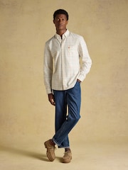 Joules White Checked Classic Fit Cotton Oxford Shirt - Image 6 of 12