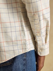 Joules White Checked Classic Fit Cotton Oxford Shirt - Image 7 of 12