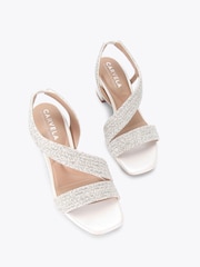 Carvela White Block Sandals - Image 3 of 4