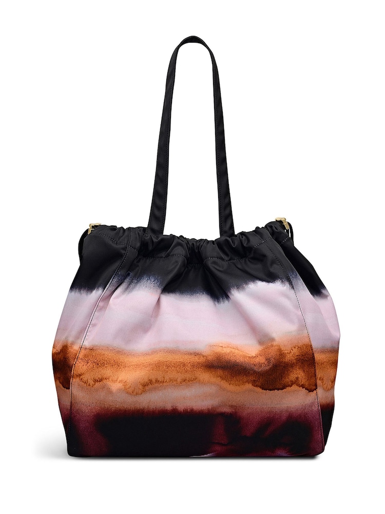 Radley Black Eden Row Ombre Stripe Tote Bag - Image 2 of 5 Radley Black Eden Row Ombre Stripe Tote Bag - Image 2 of 5