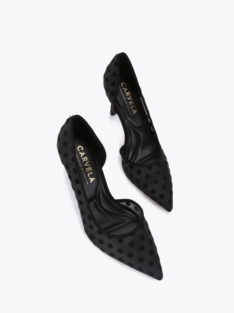 Carvela Black Positano D Orsay Polka Shoes - Image 2 of 4