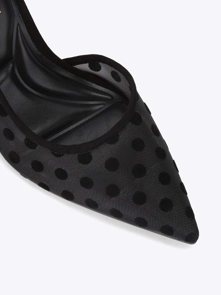 Carvela Black Positano D Orsay Polka Shoes - Image 4 of 4