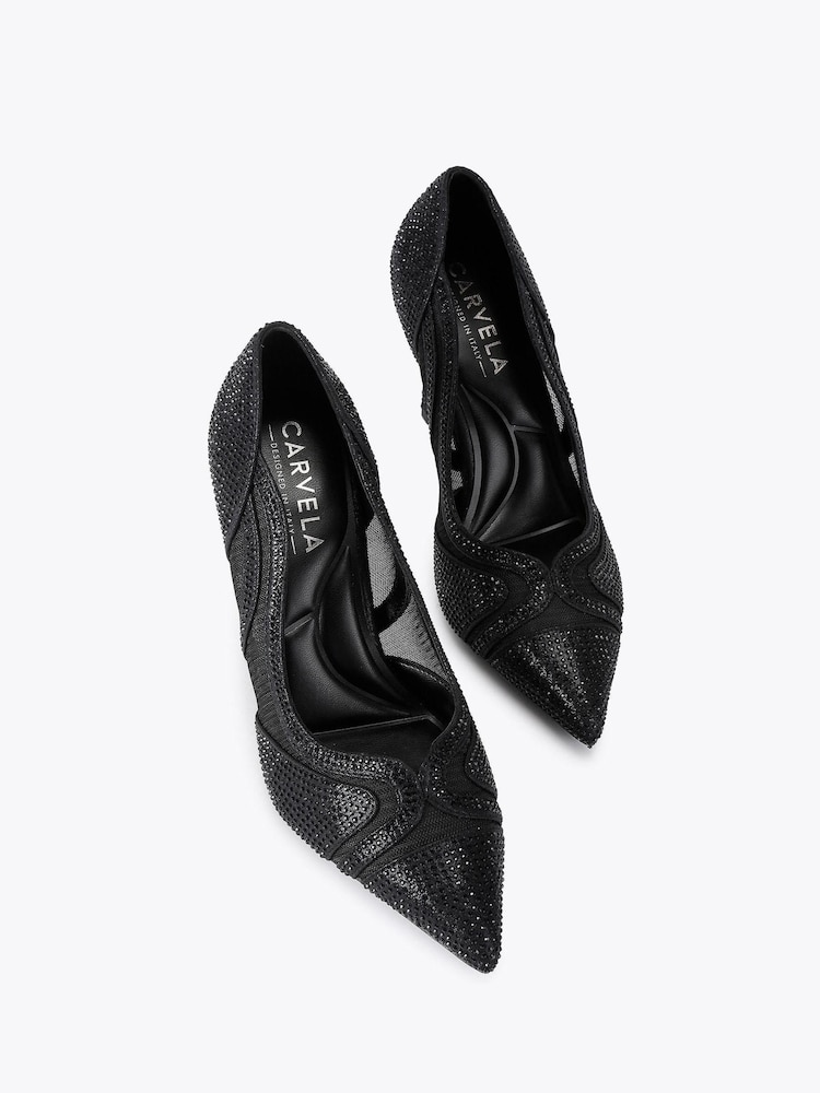 Carvela Black Fantastico Court Sandals - Image 2 of 4 Carvela Black Fantastico Court Sandals - Image 2 of 4