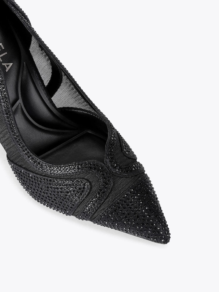 Carvela Black Fantastico Court Sandals - Image 4 of 4