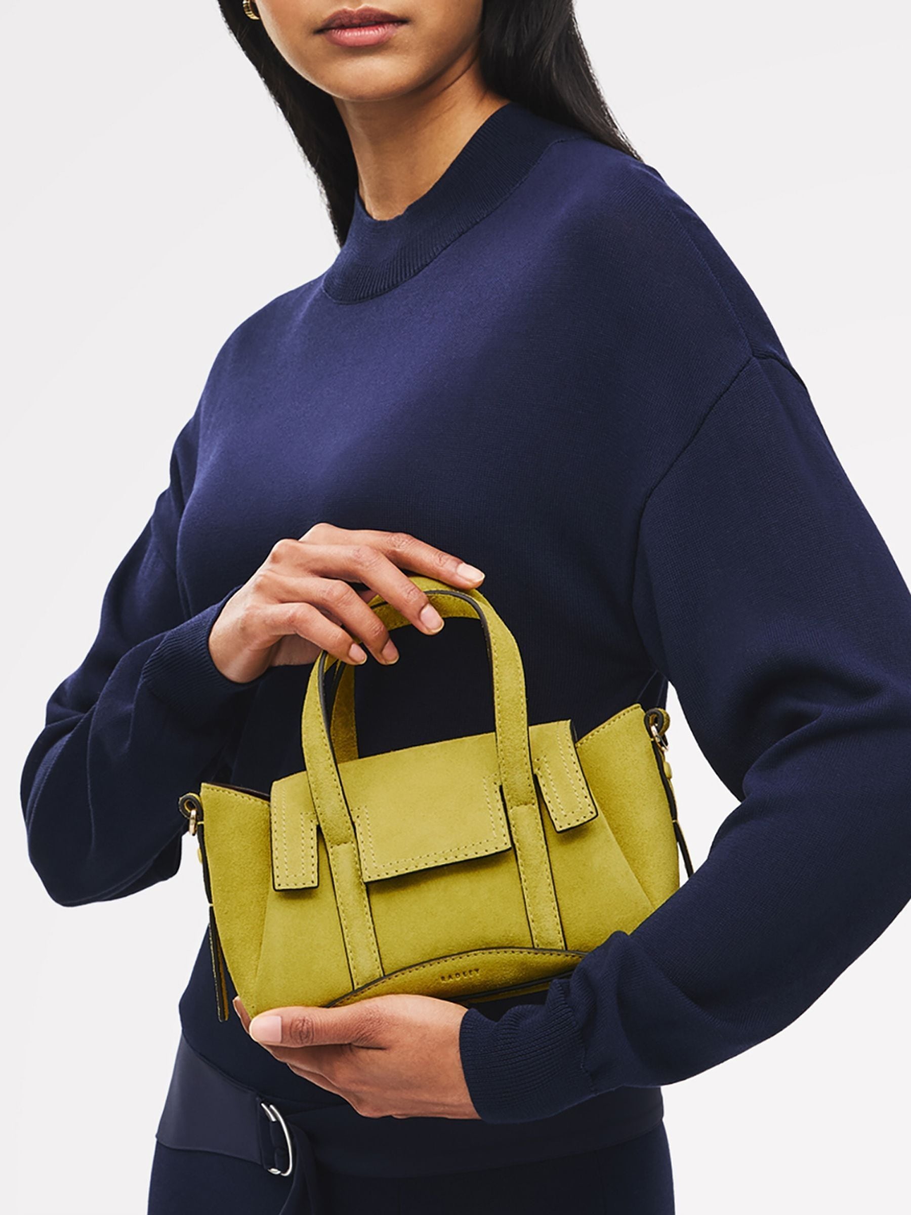 Buy Radley Yellow Suede The Chancery Small Grab Bag from Next USA