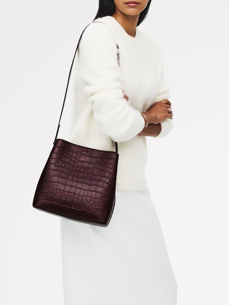 Rojo - Radley Dukes Place Faux Croc Medium Cross-Body Bag - Imagen 4 de 4 Rojo - Radley Dukes Place Faux Croc Medium Cross-Body Bag - Imagen 4 de 4