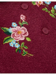 Monsoon Floral Embroidered Boucle Coat - Bild 4 von 4
