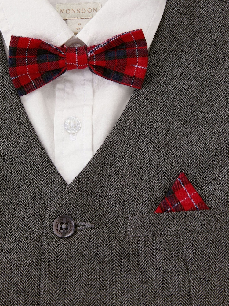 Monsoon Grey 3-Piece Waistcoat & Shirt - Image 3 of 3 Monsoon Grey 3-Piece Waistcoat & Shirt - Image 3 of 3