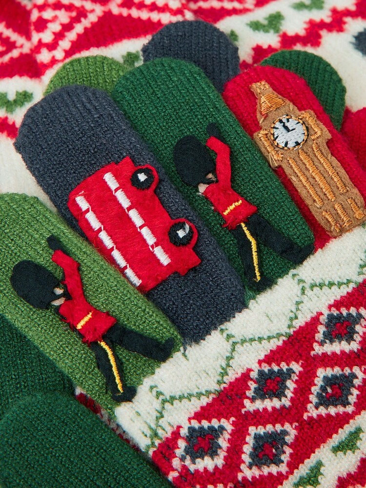 Monsoon London Novelty Bobble Hat & Gloves Set - صورة 3 من 3