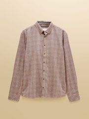 燕麥色 - Joules Long Sleeve Brushed Flannel Shirt - 圖片 9，共 9