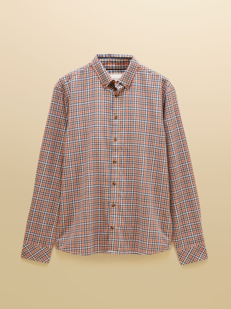 燕麥色 - Joules Long Sleeve Brushed Flannel Shirt - 圖片 9，共 9