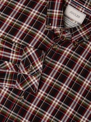 酒紅 - Joules Long Sleeve Brushed Flannel Shirt - 圖片 2，共 8