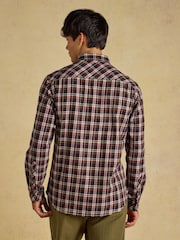 酒紅 - Joules Long Sleeve Brushed Flannel Shirt - 圖片 3，共 8