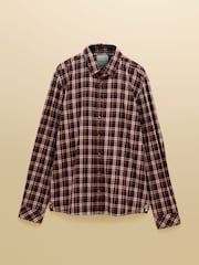 酒紅 - Joules Long Sleeve Brushed Flannel Shirt - 圖片 8，共 8