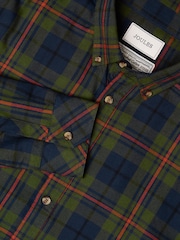 綠色 - Joules Long Sleeve Brushed Flannel Shirt - 圖片 2，共 7