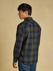 綠色 - Joules Long Sleeve Brushed Flannel Shirt - 圖片 3，共 7