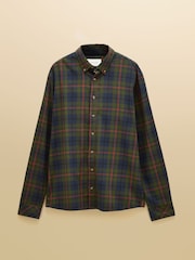 綠色 - Joules Long Sleeve Brushed Flannel Shirt - 圖片 7，共 7