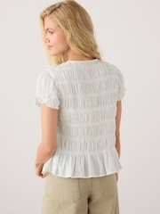 White Tomato Embroidered Smocked Top - Image 3 of 7