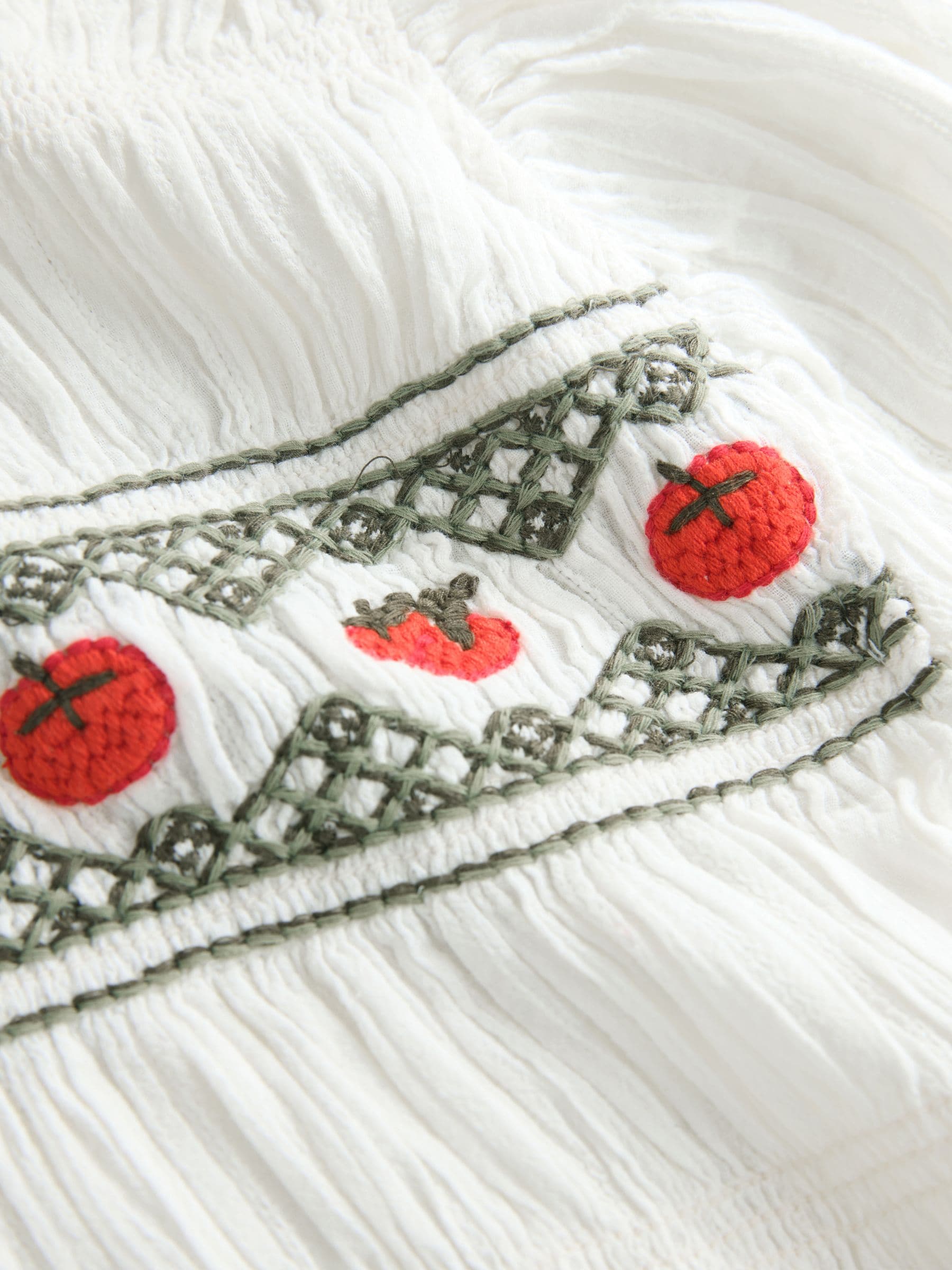 Buy White Tomato Embroidered Smocked Top from Next USA