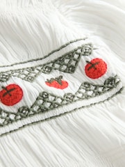 White Tomato Embroidered Smocked Top - Image 7 of 7