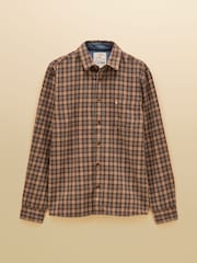 Joules Brown Long Sleeve Heavyweight Brushed Flannel Shirt - Image 11 of 11
