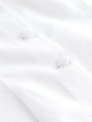 White Linen Blend Structured Short Sleeve Top - Image 6 of 7