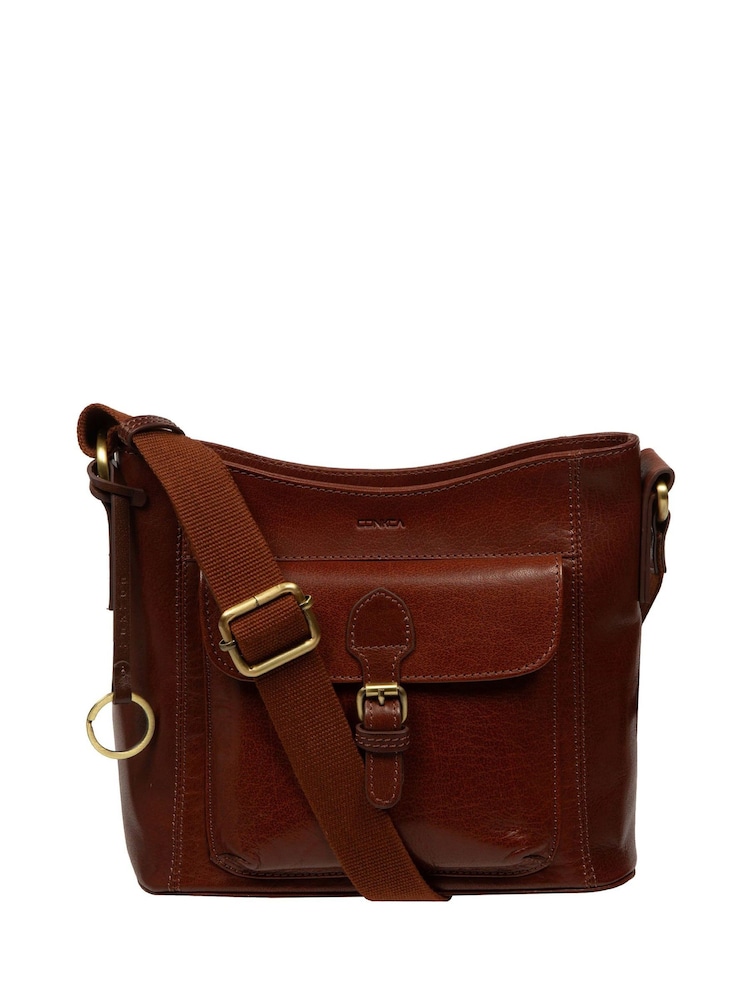 Conkca Cosima Leather Cross-Body Black Bag - Image 1 of 6 Conkca Cosima Leather Cross-Body Black Bag - Image 1 of 6