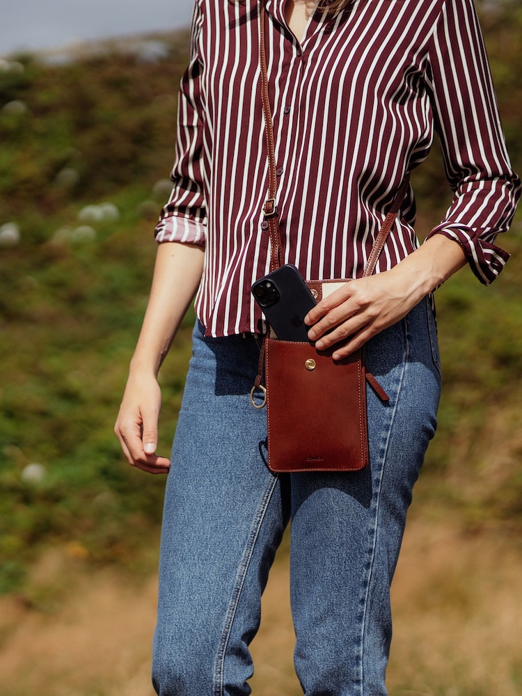 Conkca Seraphina Leather Cross-Body Phone Bag - Image 1 of 5 Conkca Seraphina Leather Cross-Body Phone Bag - Image 1 of 5