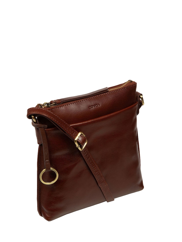 Conkca Cassia Leather Cross-Body Brown Bag - Image 3 of 3 Conkca Cassia Leather Cross-Body Brown Bag - Image 3 of 3