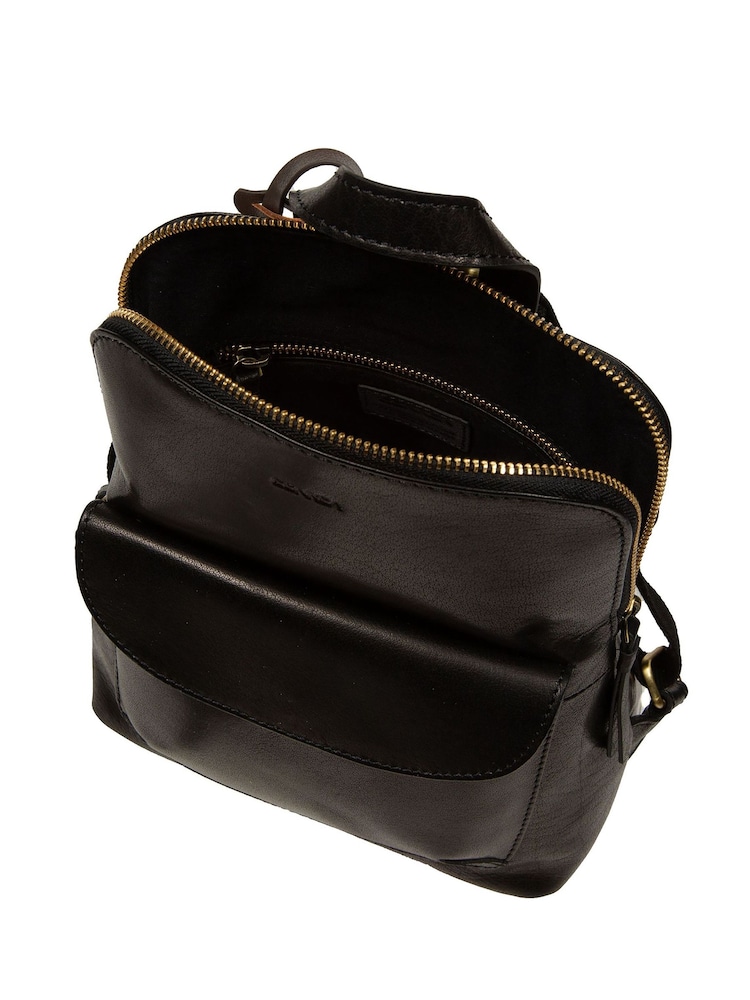 Conkca Brielle Leather Black Backpack - صورة 6 من 6 Conkca Brielle Leather Black Backpack - صورة 6 من 6