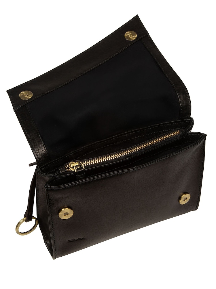 Conkca Fern Leather Cross-Body Brown Bag - Image 4 of 4 Conkca Fern Leather Cross-Body Brown Bag - Image 4 of 4