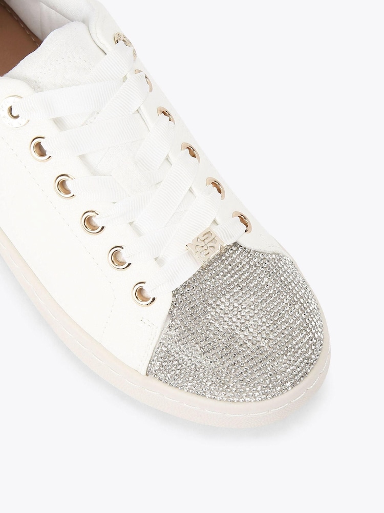 KG Kurt Geiger White Liza Lace Up Gem Trainers - Image 4 of 4 KG Kurt Geiger White Liza Lace Up Gem Trainers - Image 4 of 4