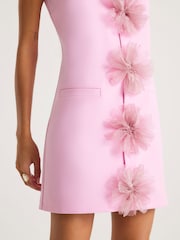 River Island Pink 3D Flower Shift Dress - Image 4 of 4