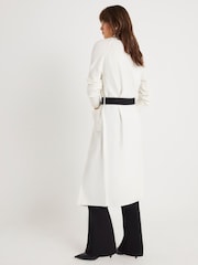 River Island Cream Belted Shawl Maxi Cardigan - Image 2 of 4