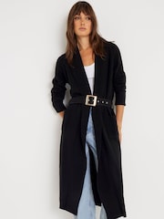 River Island Belted Shawl Maxi Cardigan - Bild 1 von 4