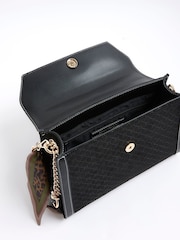 River Island Black Medium Suedette Charm Tote Bag - Image 4 of 6