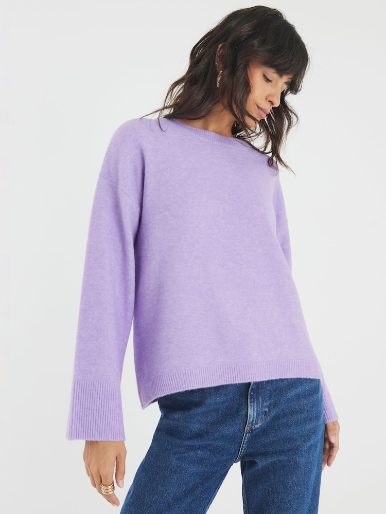 River Island Purple Crew Neck Jumper - Image 1 of 6