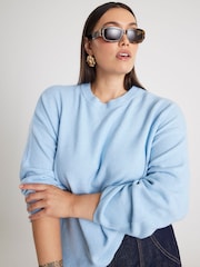 River Island Blue Crew Neck Jumper - Image 5 of 6