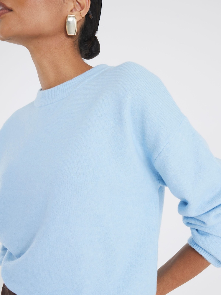 River Island Blue Crew Neck Jumper - Image 6 of 6