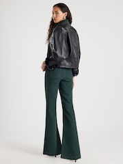 River Island Mid Rise Zip Front Relaxed Flare Jeans - Imagen 2 de 2