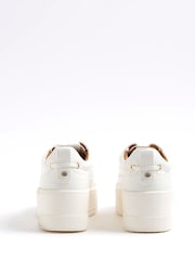 River Island White Woven Lace-Up Trainers - Image 3 of 6