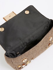 River Island Brown Dogtooth Embellished Shoulder Bag - Image 4 of 6
