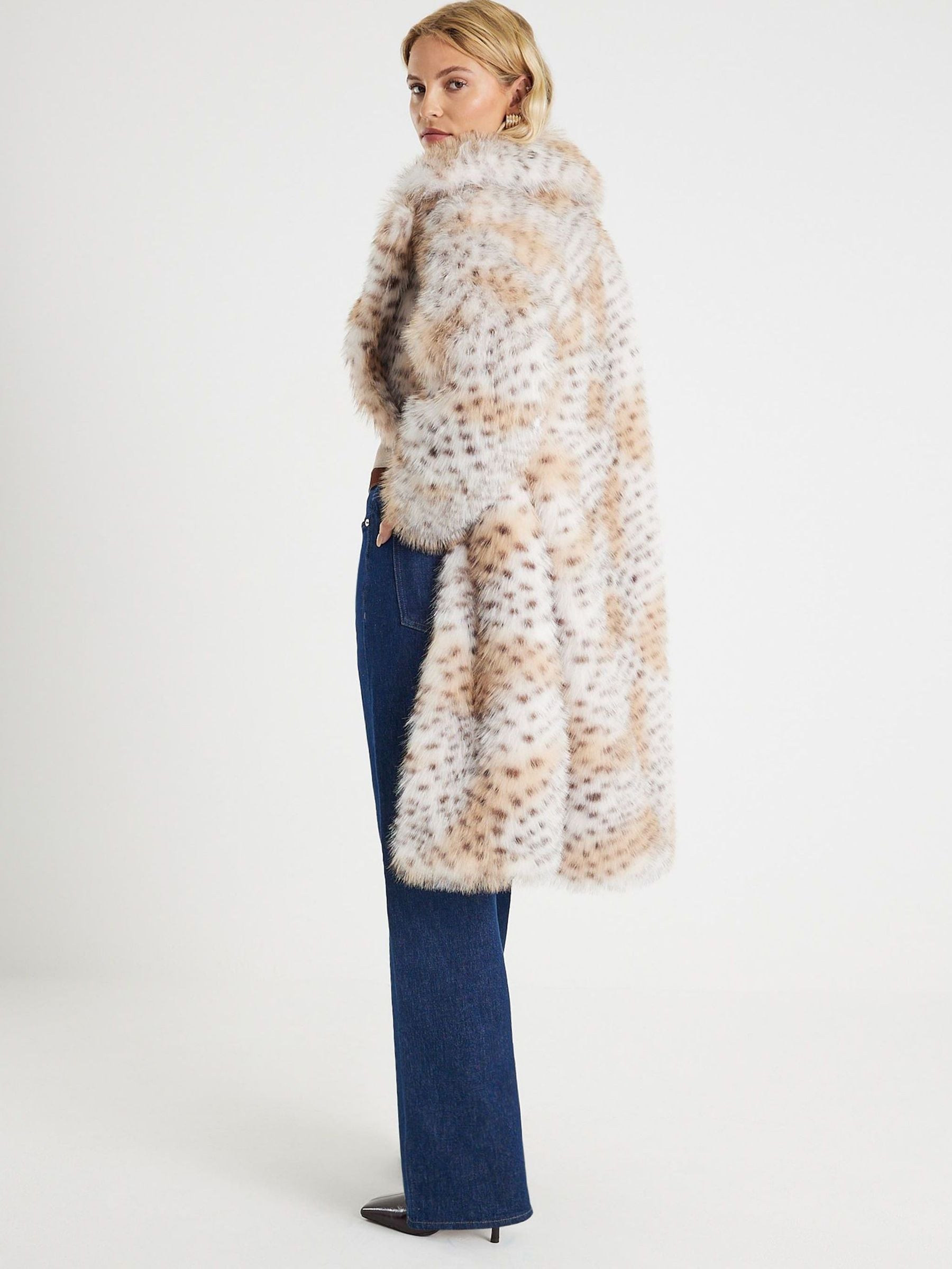 Next：日本 River Island レオパード柄 フェイクファーコート from