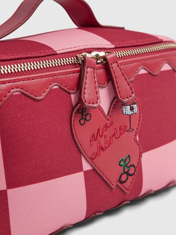 River Island Red Nephthys Heart Make Up Bag - Image 5 of 5