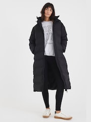 River Island Black Padded Longline Coat - Image 1 of 4