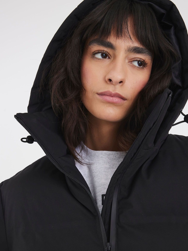 River Island Black Padded Longline Coat - Image 4 of 4
