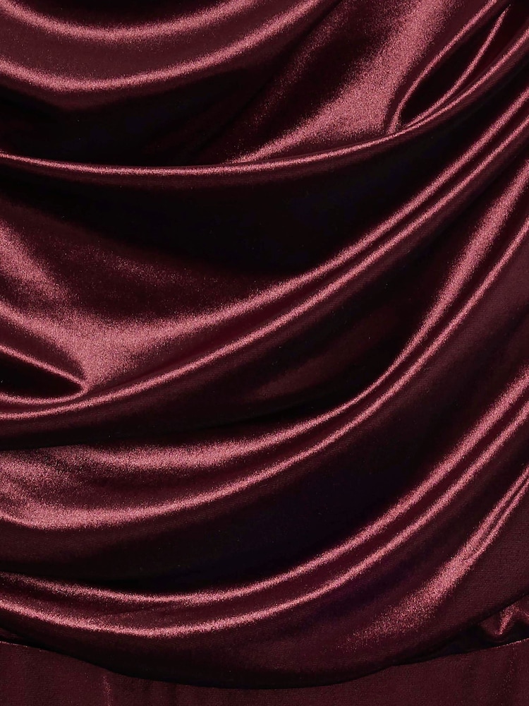 River Island Purple Petite Sleeveless Velvet Drape Midi Dress - Image 6 of 6 River Island Purple Petite Sleeveless Velvet Drape Midi Dress - Image 6 of 6