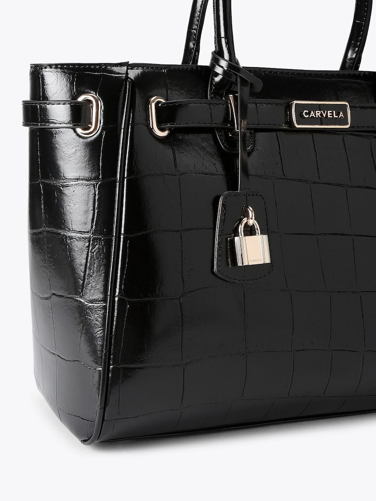 Carvela Black Belted Tote Bag - Image 5 of 5 Carvela Black Belted Tote Bag - Image 5 of 5